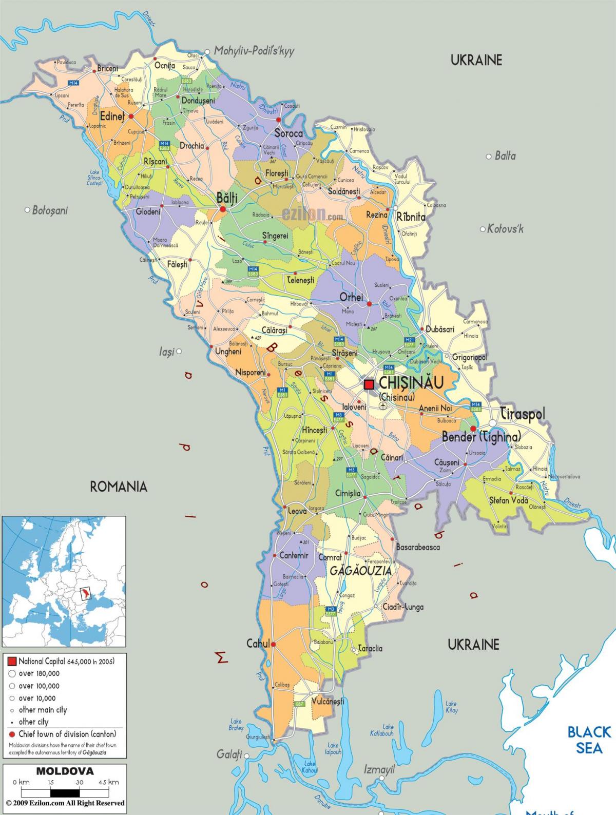 beltsy Moldova térkép