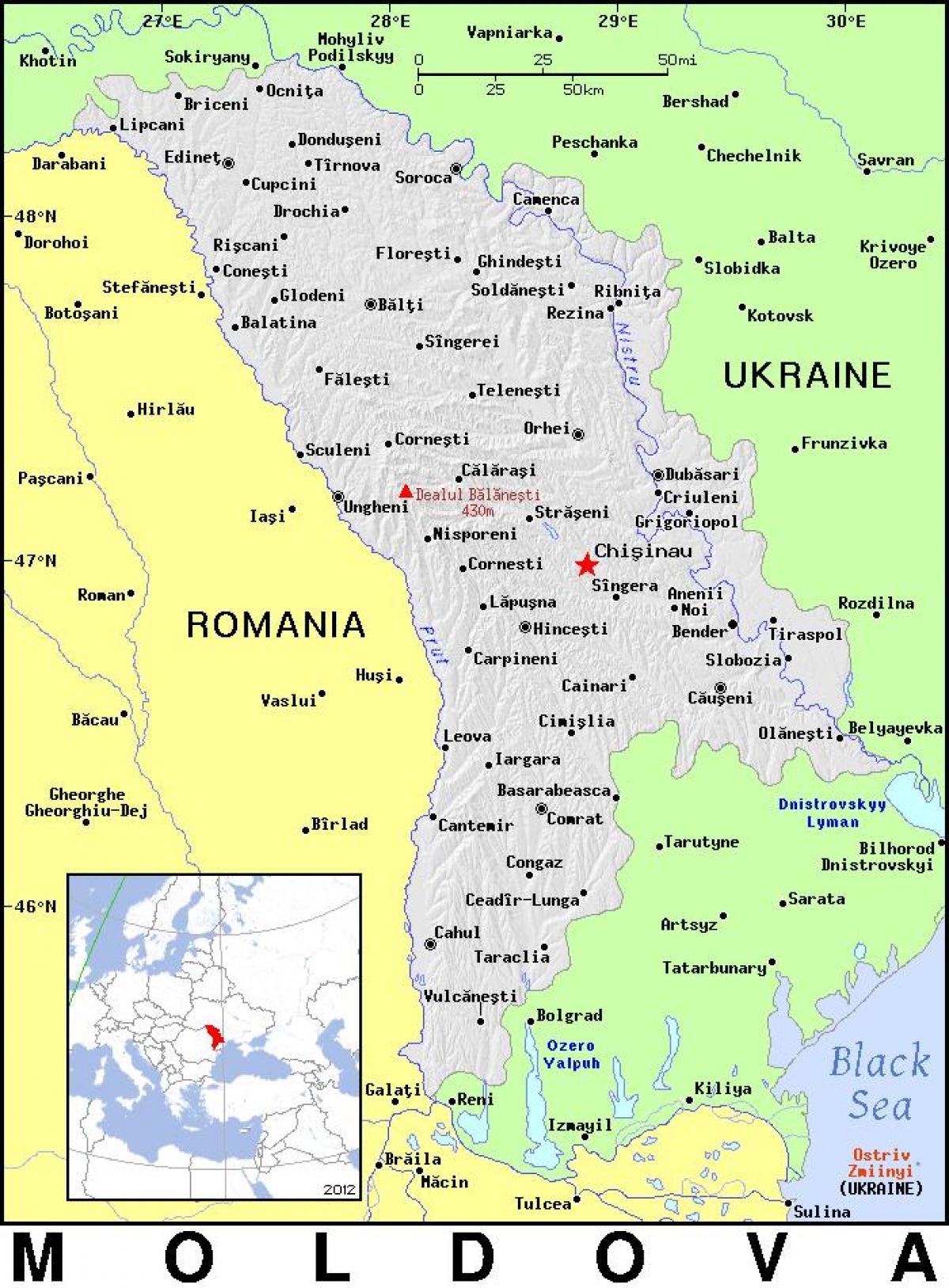 Térkép Moldova ország 