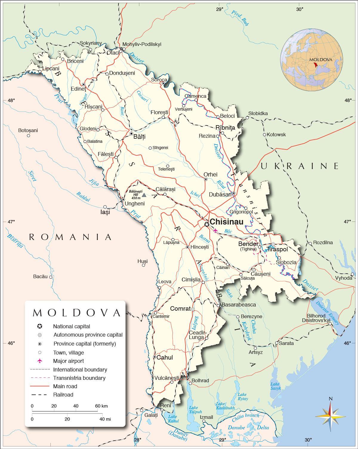Térkép Moldovai köztársaság