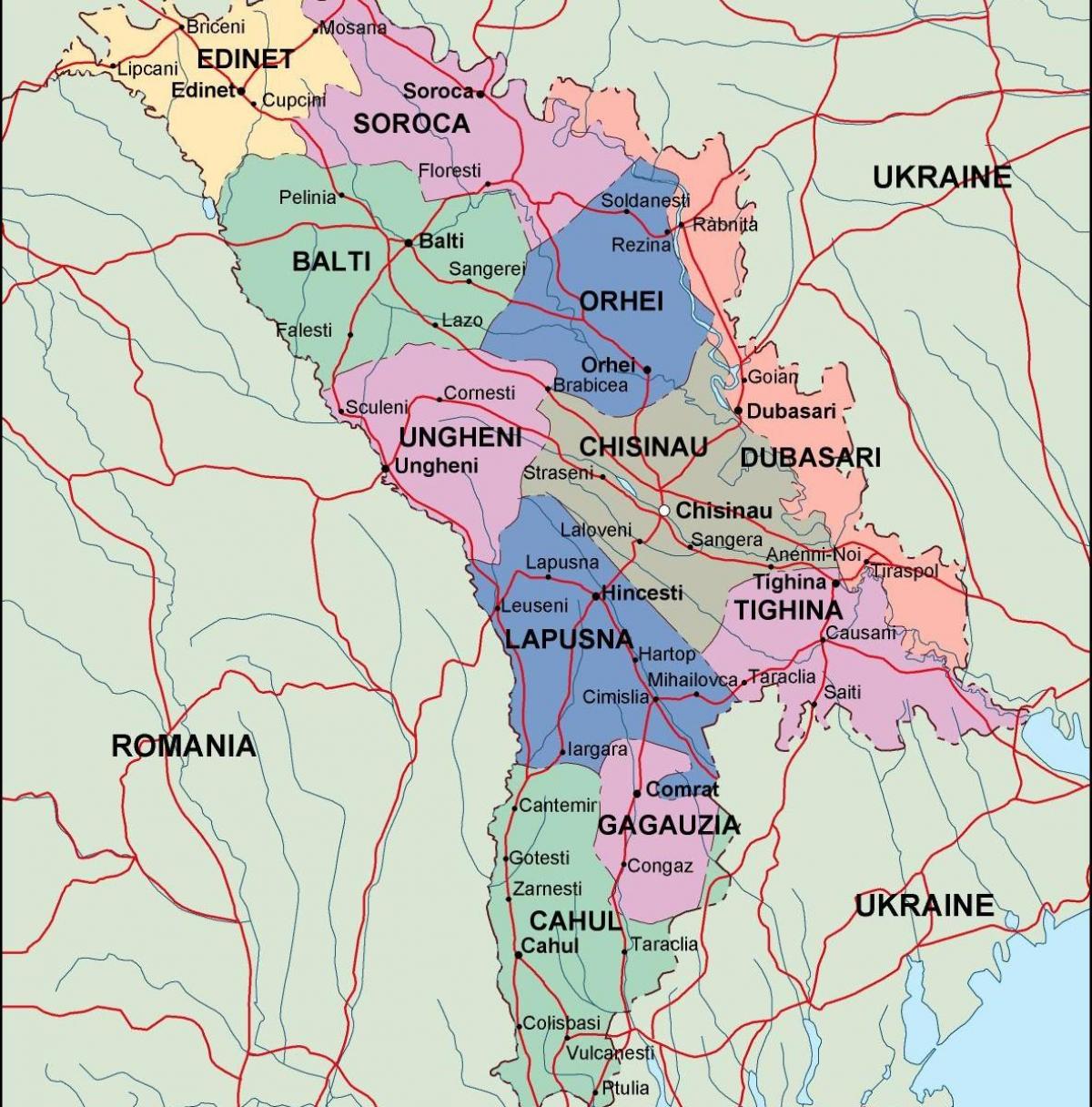 Térkép Moldovai politikai